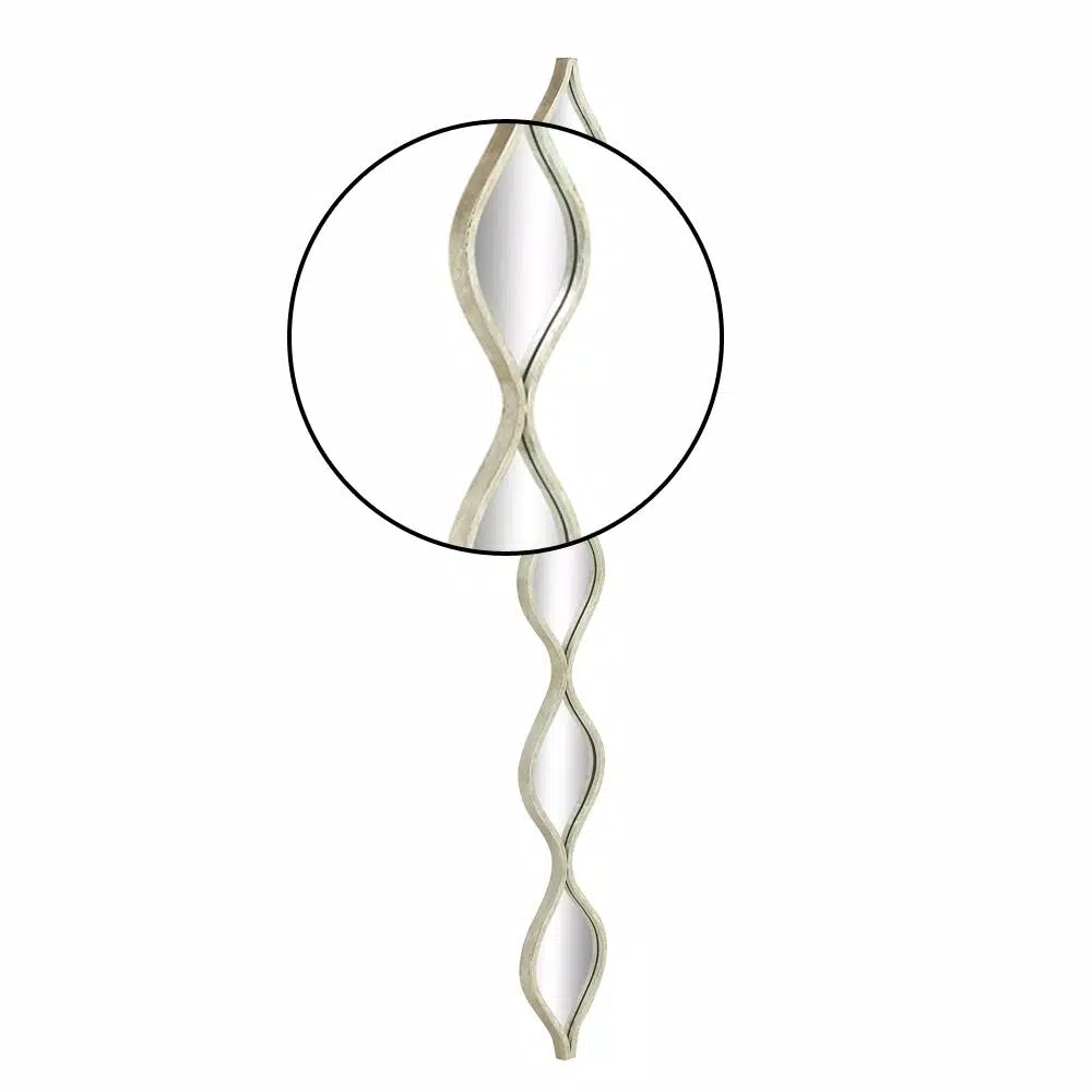 Best Sale β Wall Mirrors LITTON LANE Large Irregular Gray Contemporary Mirror (59 In. H X 7 In. W) π - Image 6