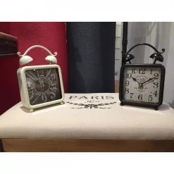 Wholesale π Table Clocks LITTON LANE 9 In. X 6 In. Square Iron Desk Clock (2-Pack) π€©
