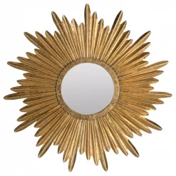 Coupon 🛒 Wall Mirrors Safavieh Josephine Round Antique Gold Sunburst Decorative Mirror 👍