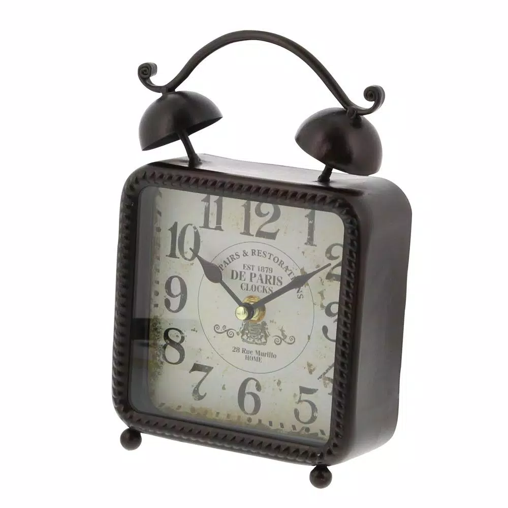 Wholesale 🛒 Table Clocks LITTON LANE 9 In. X 6 In. Square Iron Desk Clock (2-Pack) 🤩 - Image 2