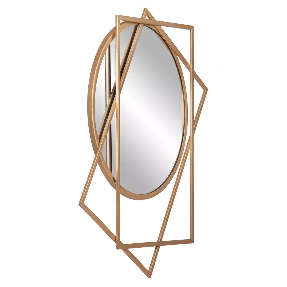 Brand new βοΈ Wall Mirrors Pinnacle Medium Round Gold Modern Mirror (24 In. H X 21 In. W) π - Image 2