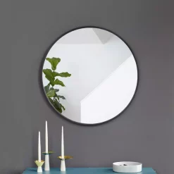 Deals 🧨 Wall Mirrors Umbra HUB Contemporary Mirror Black (24 In. H X 24 In. W) 🎁