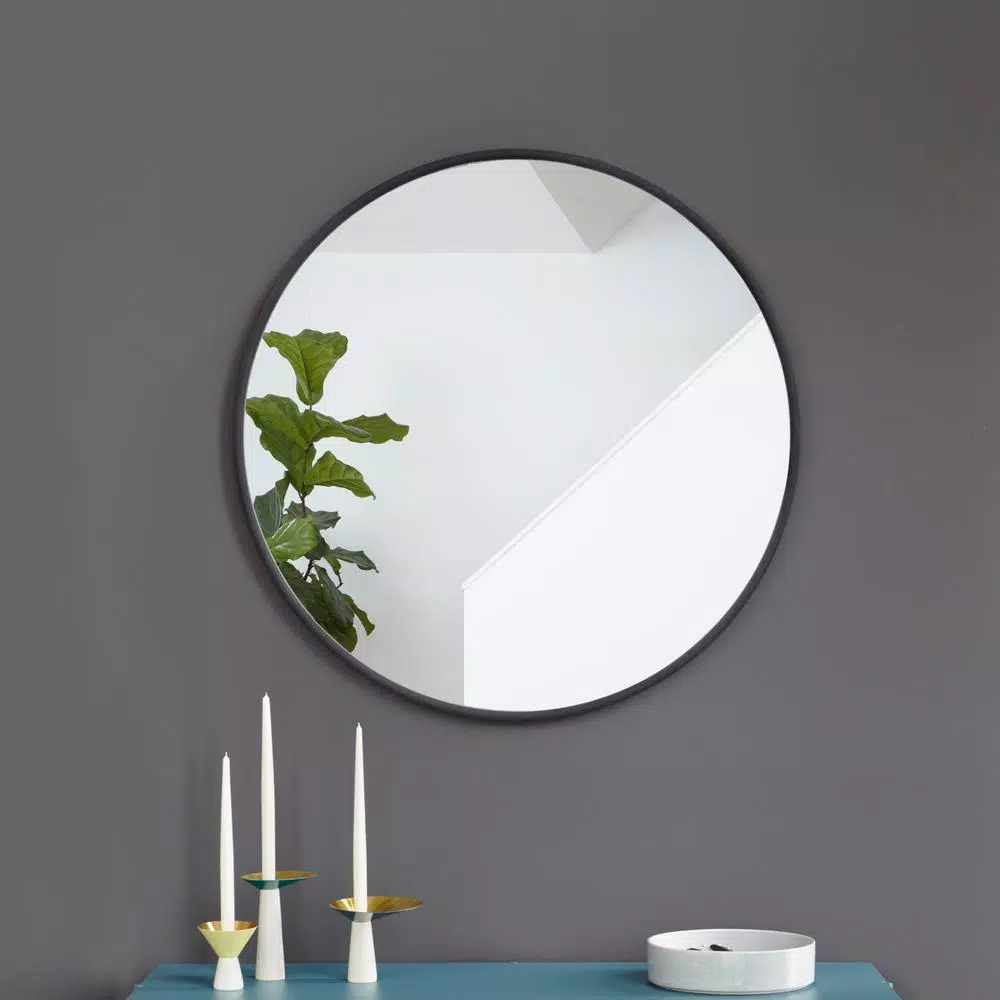 Deals ๐งจ Wall Mirrors Umbra HUB Contemporary Mirror Black (24 In. H X 24 In. W) ๐