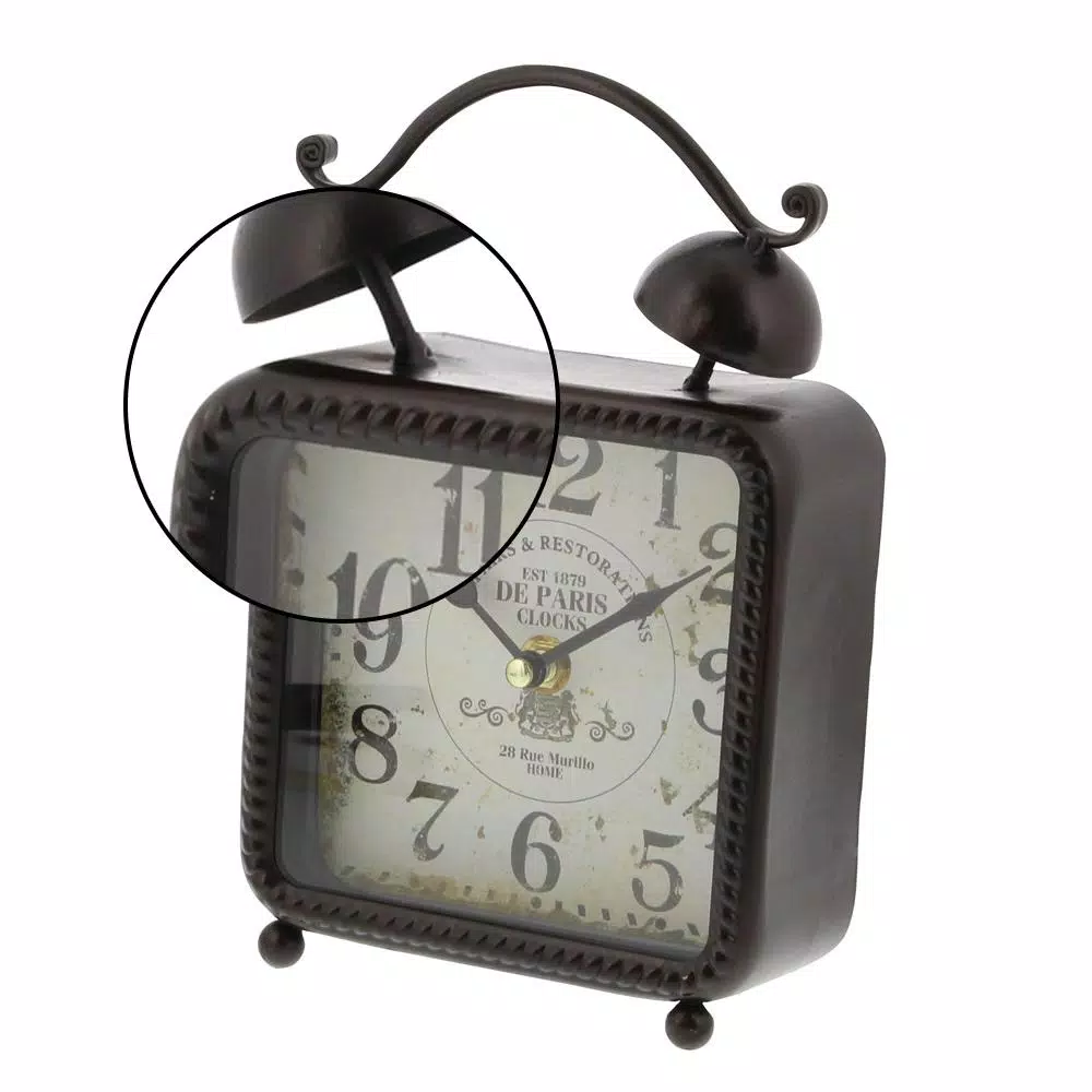 Wholesale 🛒 Table Clocks LITTON LANE 9 In. X 6 In. Square Iron Desk Clock (2-Pack) 🤩 - Image 3