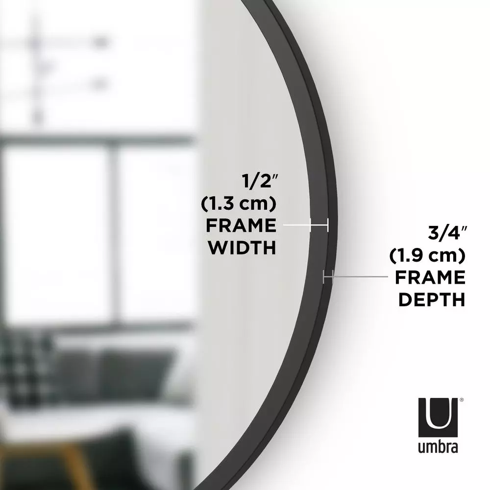 Deals ๐งจ Wall Mirrors Umbra HUB Contemporary Mirror Black (24 In. H X 24 In. W) ๐ - Image 7