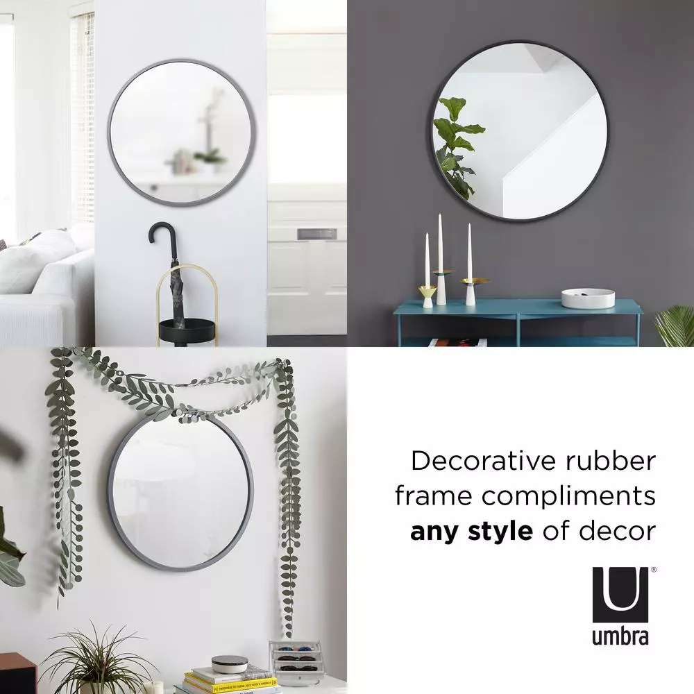 Deals ๐งจ Wall Mirrors Umbra HUB Contemporary Mirror Black (24 In. H X 24 In. W) ๐ - Image 8