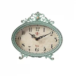 Wholesale โ๏ธ Table Clocks 3R Studios Lily 6.25 In. H X 6.5 In. W Aqua Table Clock โจ