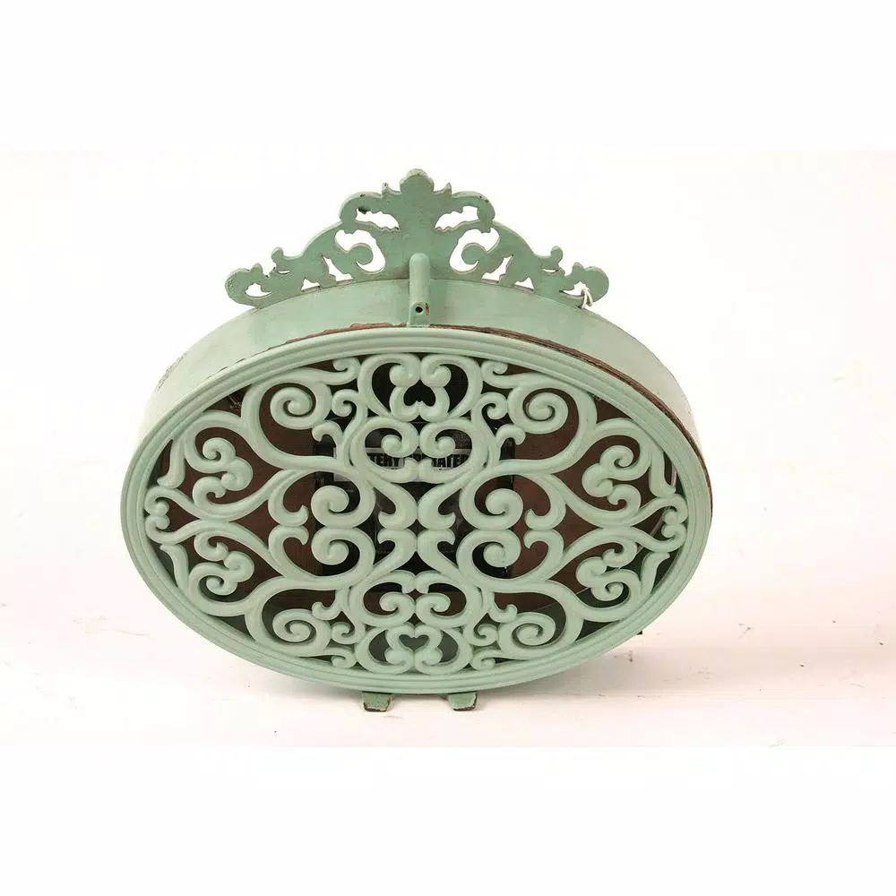 Wholesale ✔️ Table Clocks 3R Studios Lily 6.25 In. H X 6.5 In. W Aqua Table Clock ✨ - Image 2