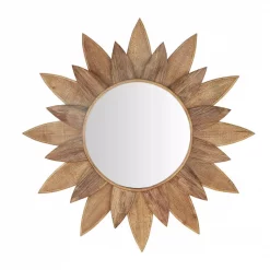New 🧨 Wall Mirrors Home Decorators Collection Medium Sunburst Brown Antiqued Art Deco Accent Mirror (34 In. Diameter) 🤩