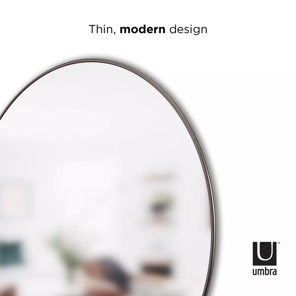 Buy ๐ฏ Wall Mirrors Umbra Hub Round Contemporary Mirror Metallic Titanium (34 In. H X 34 In. W) โญ - Image 5