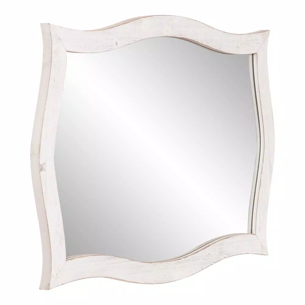 Deals π Wall Mirrors Pinnacle Medium Rectangle Whitewash Hooks Mirror (24.25 In. H X 36.75 In. W) π - Image 2