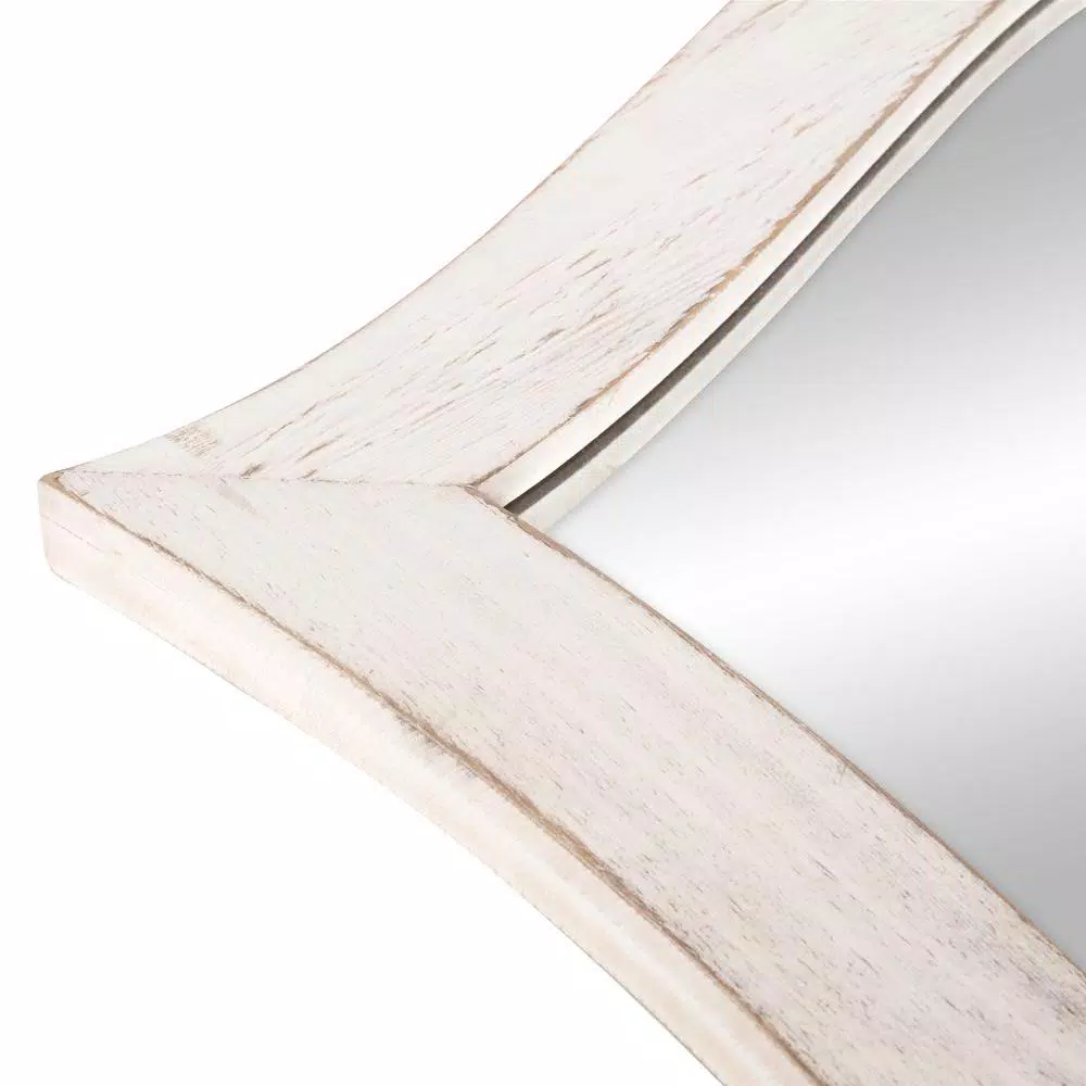 Deals π Wall Mirrors Pinnacle Medium Rectangle Whitewash Hooks Mirror (24.25 In. H X 36.75 In. W) π - Image 4