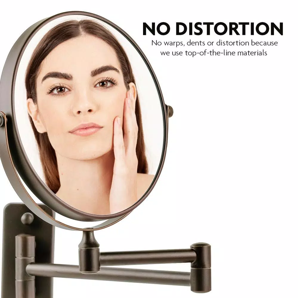 Cheapest β¨ Wall Mirrors Ovente Small Round Wall Mounted Antique Bronze Makeup Mirror (11 In. H X 1.4 In. W), 1x-10x Magnification π - Image 4