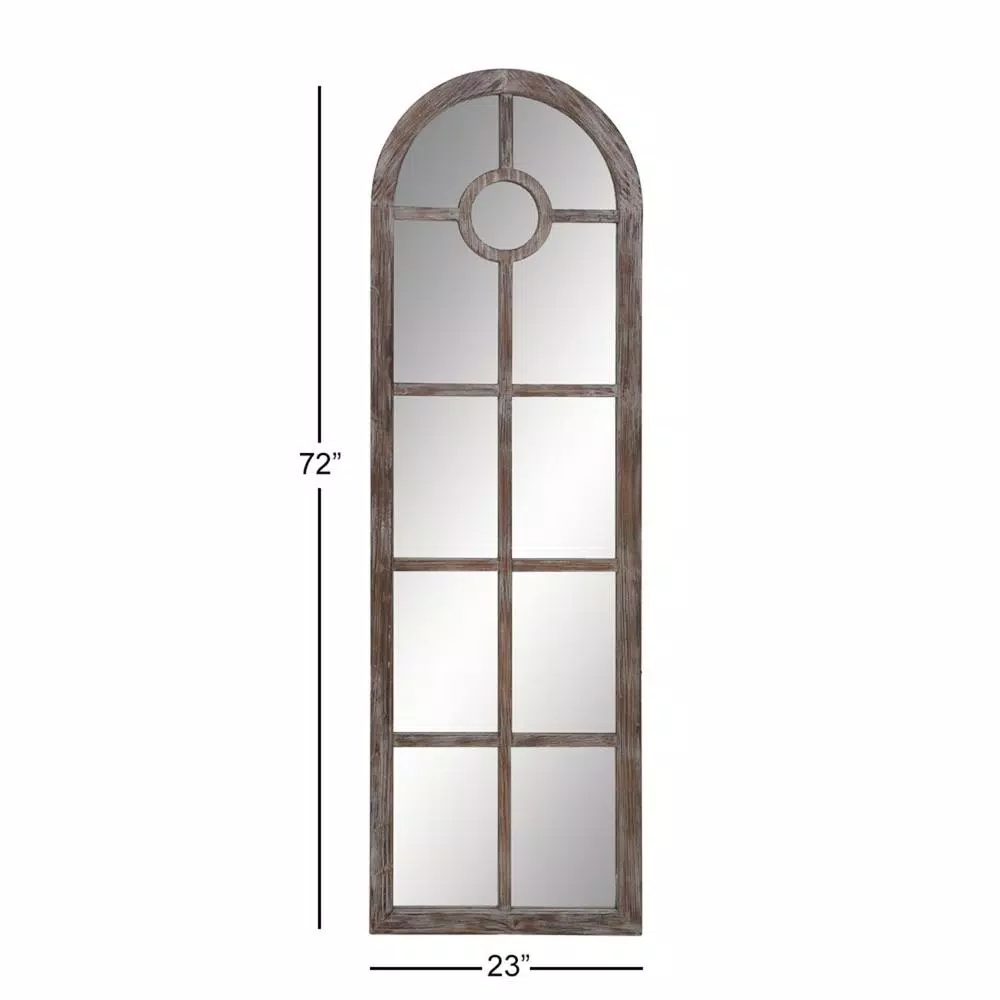 Wholesale โค๏ธ Wall Mirrors LITTON LANE Oversized Arch Distressed Brown Mirror (72 In. H X 23 In. W) ๐ - Image 7