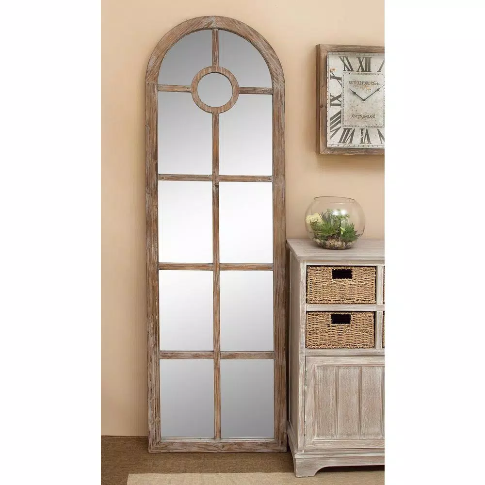 Wholesale โค๏ธ Wall Mirrors LITTON LANE Oversized Arch Distressed Brown Mirror (72 In. H X 23 In. W) ๐ - Image 8