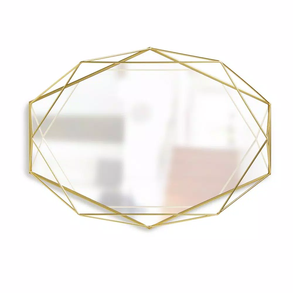 Top 10 ❤️ Wall Mirrors Umbra Prisma Mirror Clear Brass (22.38 In. H 17 In. W ) ✨ - Image 2