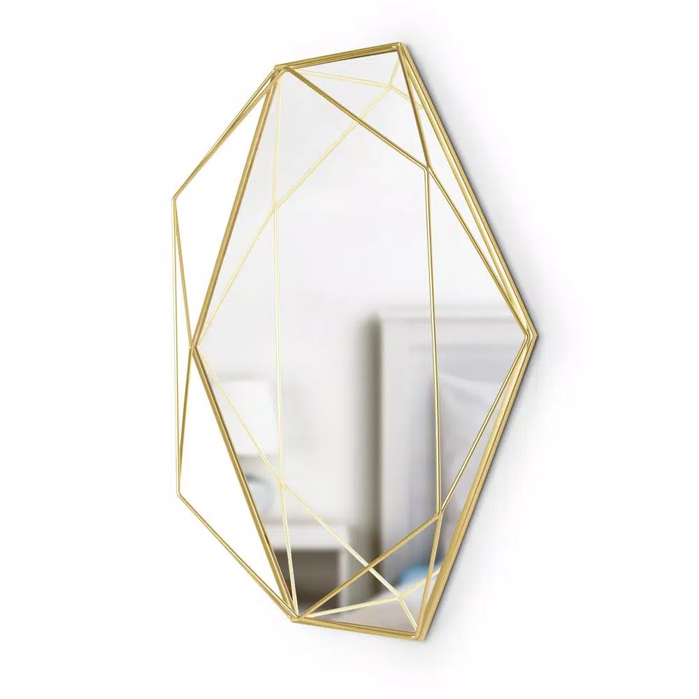 Top 10 ❤️ Wall Mirrors Umbra Prisma Mirror Clear Brass (22.38 In. H 17 In. W ) ✨ - Image 3