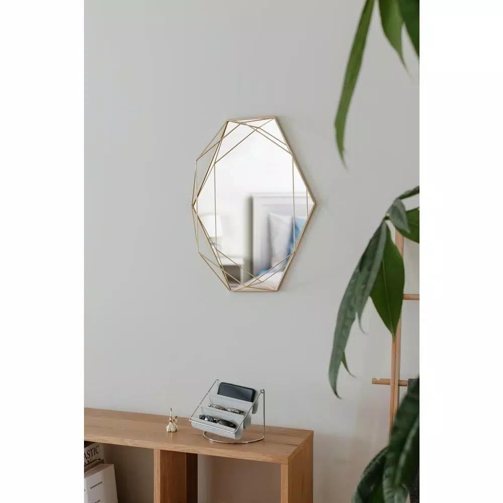 Top 10 ❤️ Wall Mirrors Umbra Prisma Mirror Clear Brass (22.38 In. H 17 In. W ) ✨ - Image 6