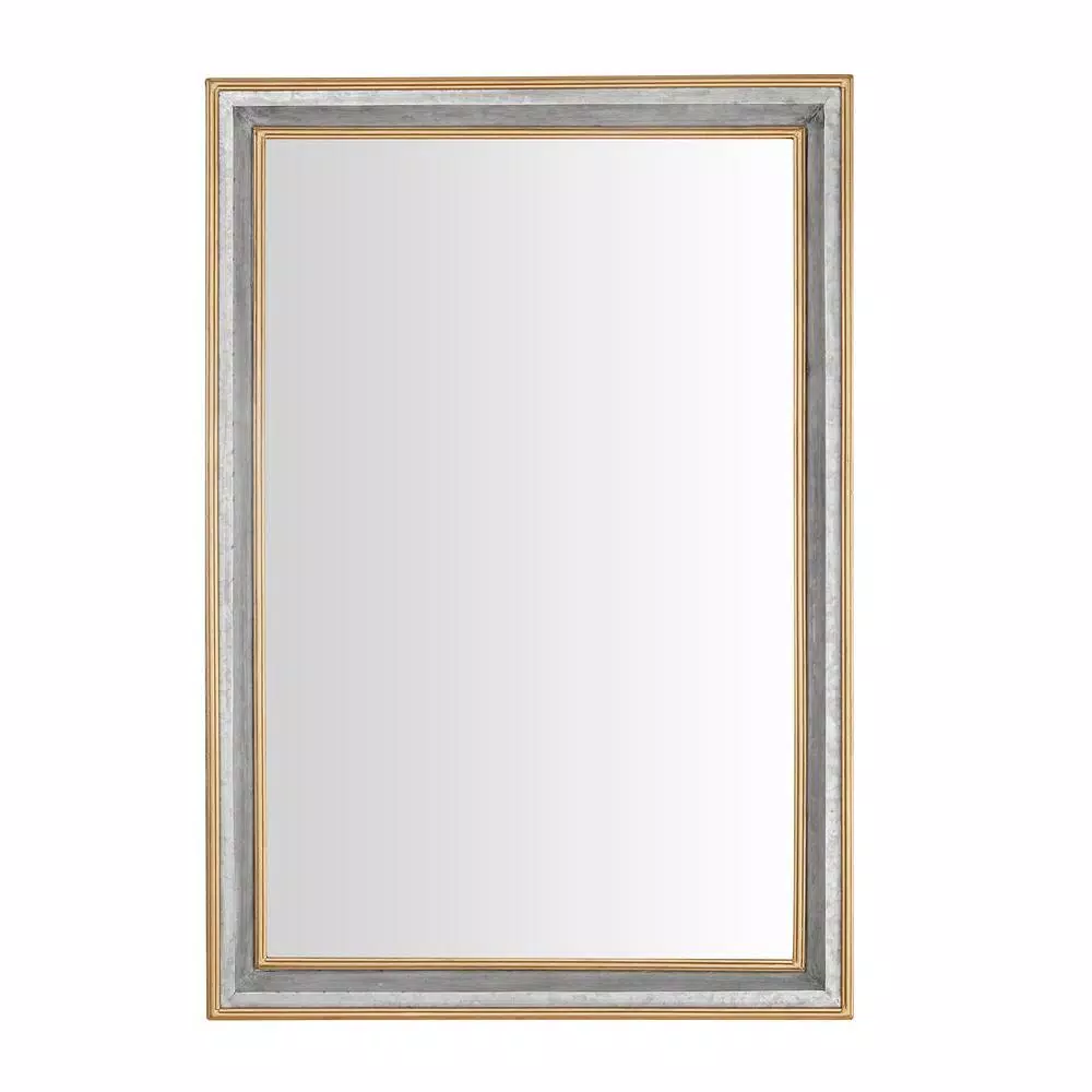 Cheap ✔️ Wall Mirrors Home Decorators Collection Large Rectangle Galvanized Antiqued Farmhouse Accent Mirror (41 In. H X 28 In. W) 🎁