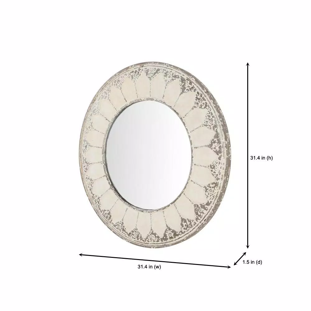 Best reviews of โ Wall Mirrors Home Decorators Collection Medium Round Ivory Antiqued Classic Accent Mirror (32 In. Diameter) ๐ฏ - Image 2