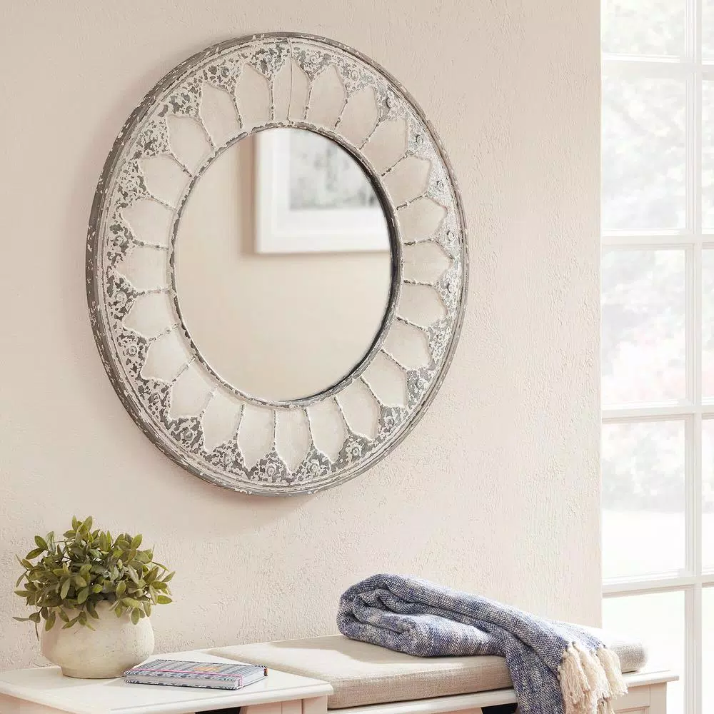 Best reviews of โ Wall Mirrors Home Decorators Collection Medium Round Ivory Antiqued Classic Accent Mirror (32 In. Diameter) ๐ฏ - Image 3