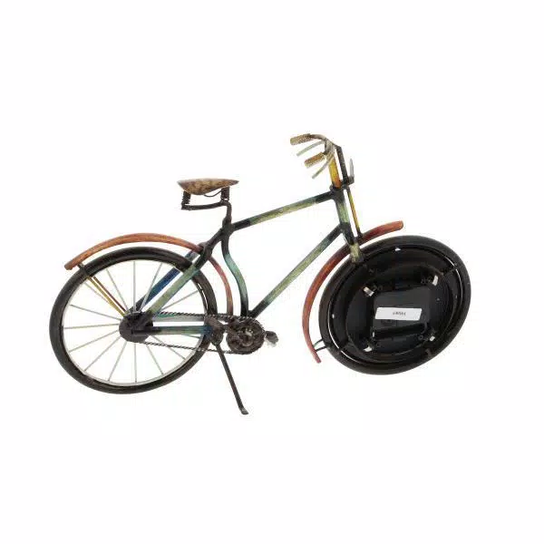 Top 10 π Table Clocks LITTON LANE 10 In. X 16 In. Iron Clock In Bicycle Frame π - Image 4