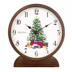 Top 10 🤩 Table Clocks Bulova Holiday Sounds Hardwood Case Table Clock ✔️