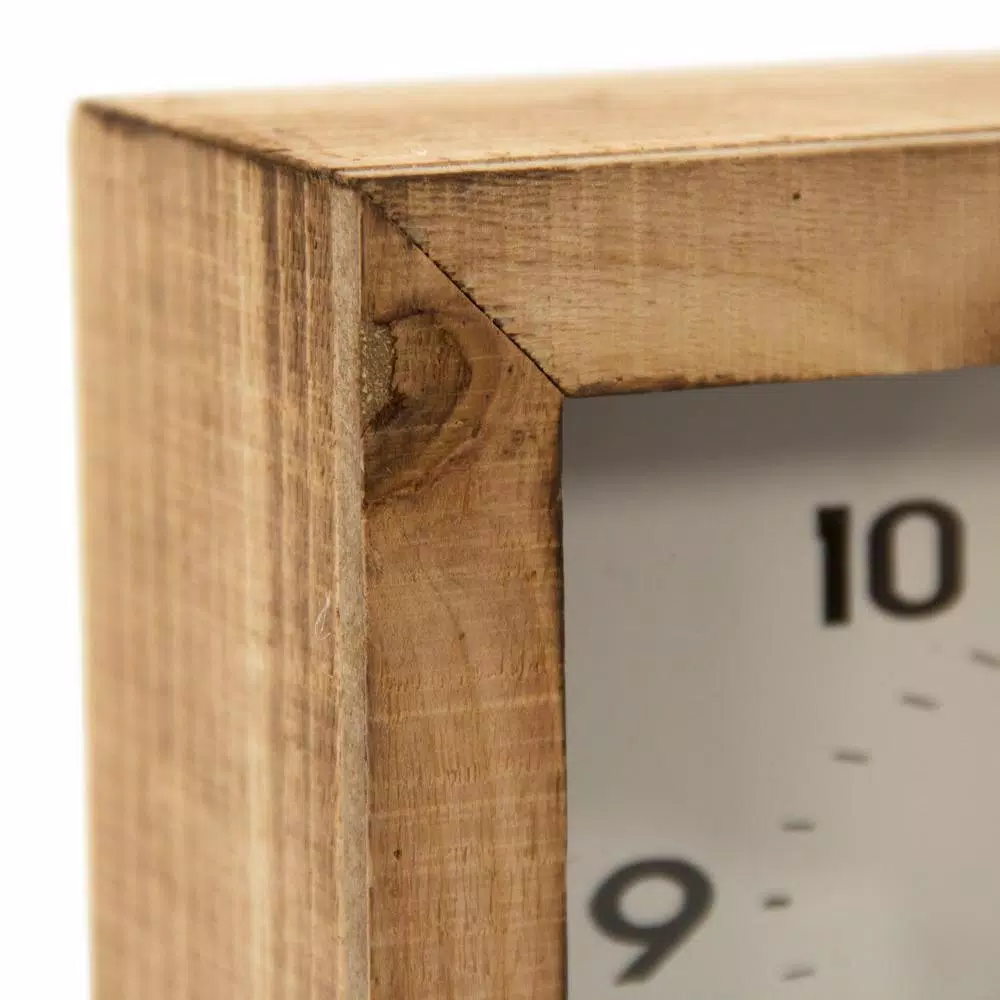 Outlet ✔️ Table Clocks Zentique Wooden Box With Metal Ring Table Clock ✔️ - Image 3