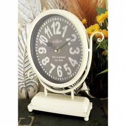 Wholesale 😍 Table Clocks LITTON LANE 12 In. X 9 In. Oval International Caf Desk Clocks (Set Of 4) 🎉