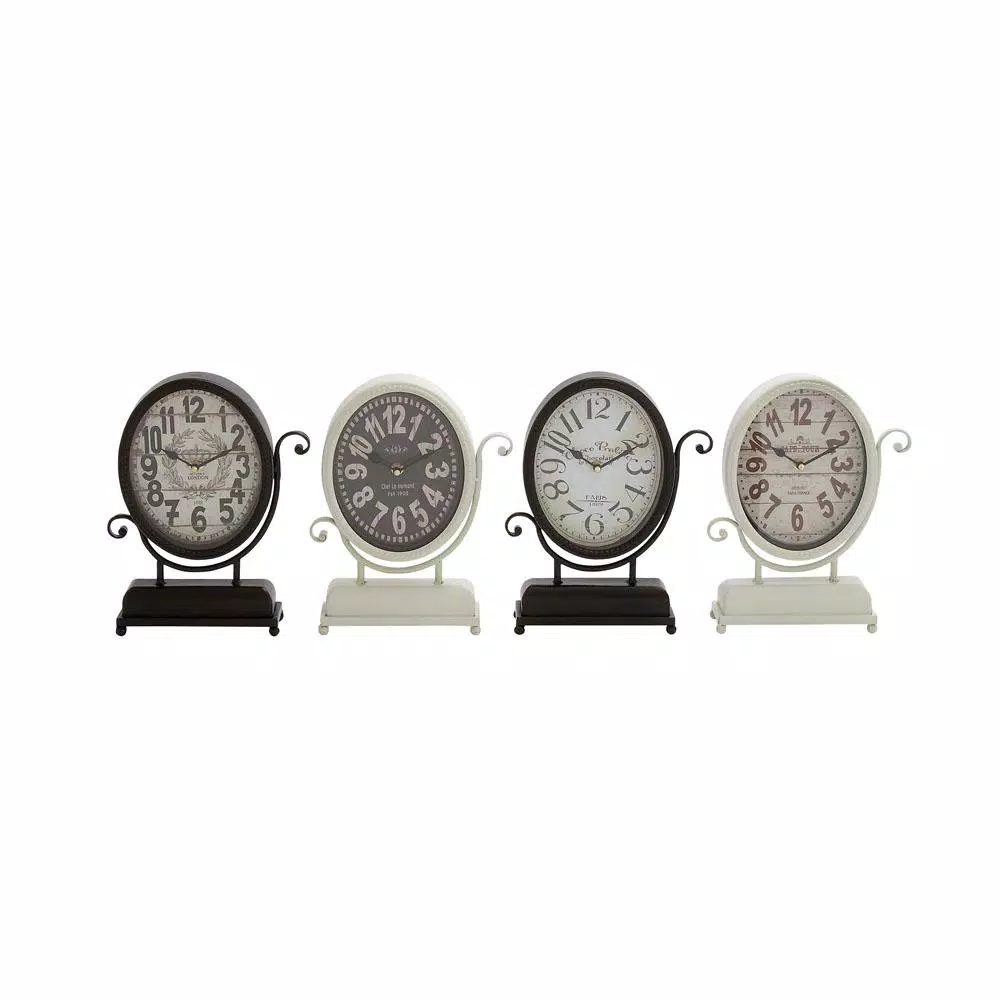 Wholesale 😍 Table Clocks LITTON LANE 12 In. X 9 In. Oval International Caf Desk Clocks (Set Of 4) 🎉 - Image 2