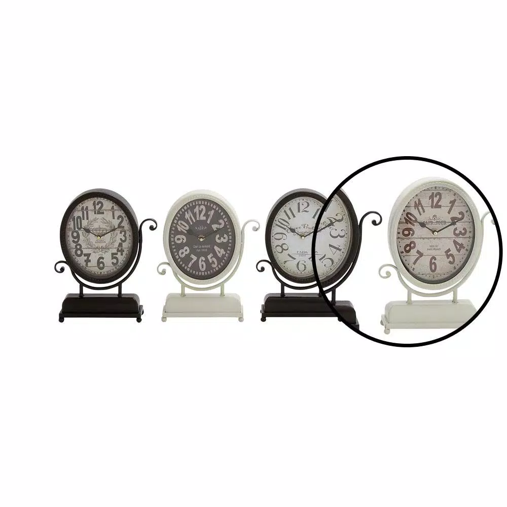 Wholesale 😍 Table Clocks LITTON LANE 12 In. X 9 In. Oval International Caf Desk Clocks (Set Of 4) 🎉 - Image 3