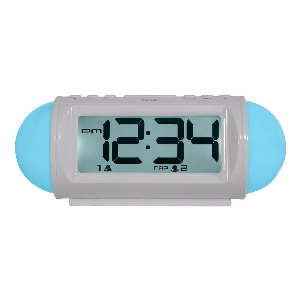 Hot Sale π Table Clocks Equity By La Crosse Mood Light 7.25 In. LED Alarm Table Clock With Nature Sounds And MP3 Aux-Input π - Image 3