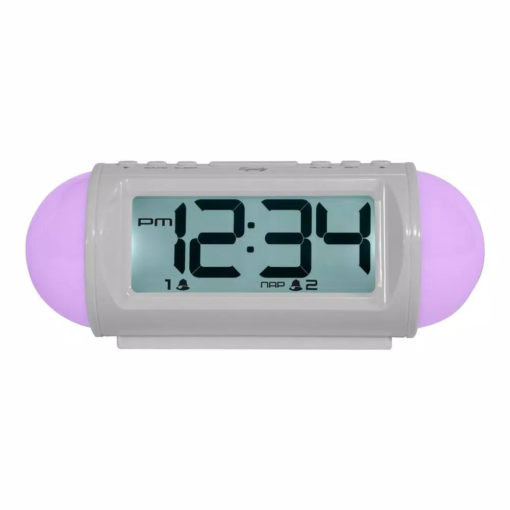 Hot Sale π Table Clocks Equity By La Crosse Mood Light 7.25 In. LED Alarm Table Clock With Nature Sounds And MP3 Aux-Input π - Image 6