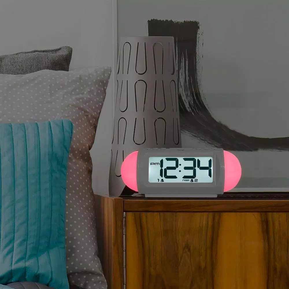 Hot Sale π Table Clocks Equity By La Crosse Mood Light 7.25 In. LED Alarm Table Clock With Nature Sounds And MP3 Aux-Input π - Image 9