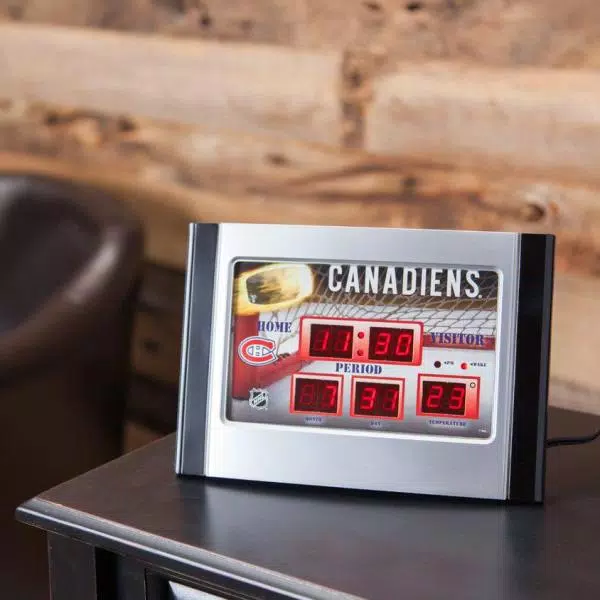 Hot Sale 💯 Table Clocks Team Sports America Montreal Canadiens NHL Multi-Color Scoreboard Alarm Clock ✨ - Image 2