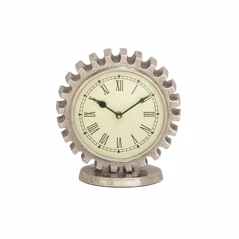 Wholesale 👍 Table Clocks LITTON LANE Vintage Silver Gear Table Clock 👍 - Image 3