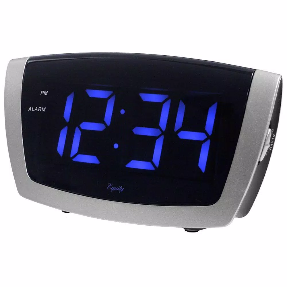 Cheapest π― Table Clocks Equity By La Crosse Large 1.8 In. Blue LED Electric Alarm Table Clock With USB Port π₯° - Image 4