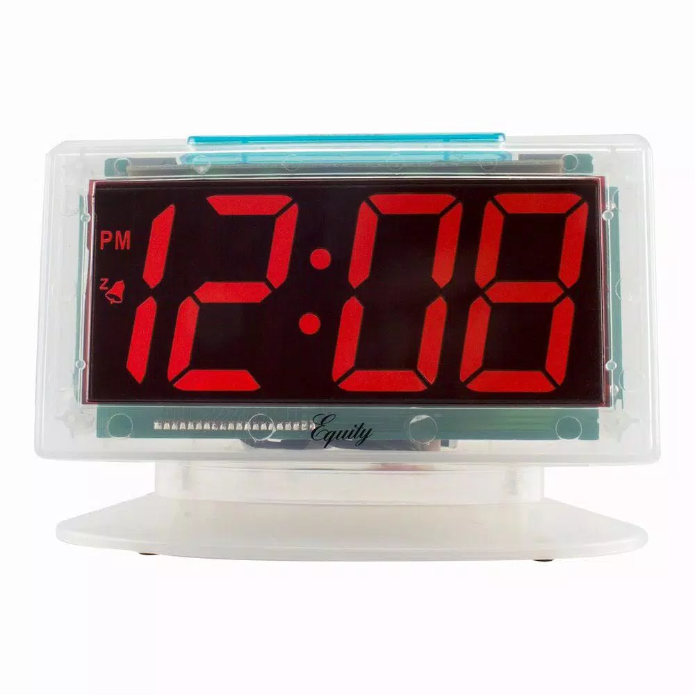 Flash Sale π₯° Table Clocks Equity By La Crosse Clear 1.8 In. Red LED Alarm Table Clock π₯° - Image 4