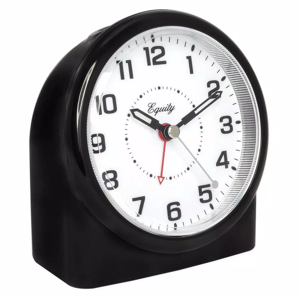 Best Pirce β¨ Table Clocks Equity By La Crosse Large 4.72 In. Black Analog Alarm Table Clock With Night Vision Technology π - Image 5