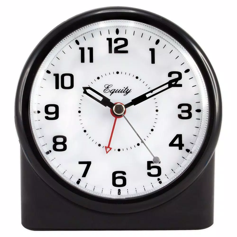 Best Pirce β¨ Table Clocks Equity By La Crosse Large 4.72 In. Black Analog Alarm Table Clock With Night Vision Technology π - Image 6