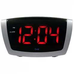 Best Pirce 🥰 Table Clocks Equity By La Crosse 7.25 In. X 3.9 In. Red LED Alarm Clock With HI/LO Dimmer 😍