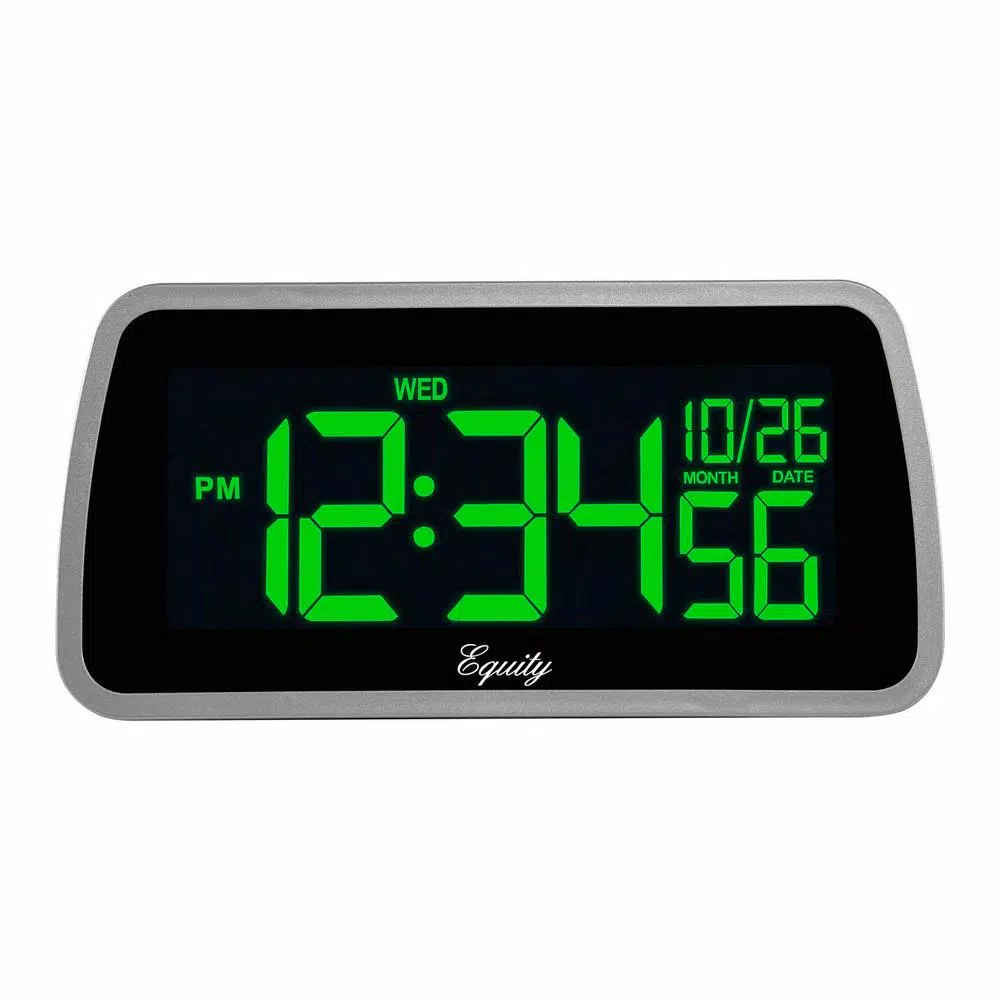 Outlet β€οΈ Table Clocks Equity By La Crosse Digital 6 X 4 In. LCD Interchangeable Color Display Alarm Clock β€οΈ - Image 4