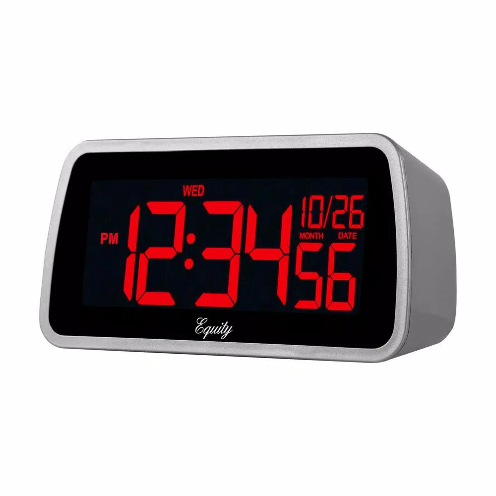 Outlet β€οΈ Table Clocks Equity By La Crosse Digital 6 X 4 In. LCD Interchangeable Color Display Alarm Clock β€οΈ - Image 5