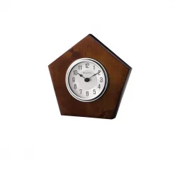 Hot Sale ✔️ Table Clocks Bulova 6 In. H X 6.5 In. W Gloss Brown Cherry Table Clock With Solid Hardwood Case ⭐