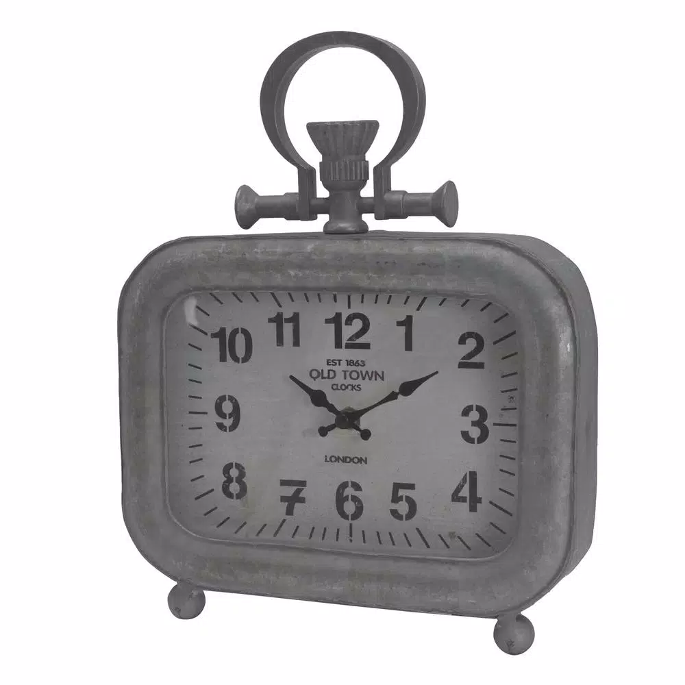 Wholesale 🛒 Table Clocks A & B Home Old Town Short Table Clock – Silver ⭐