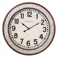 Best deal ✨ Wall Clocks Bulova Cherry Wood Round 24 In. Wall Clock 🧨