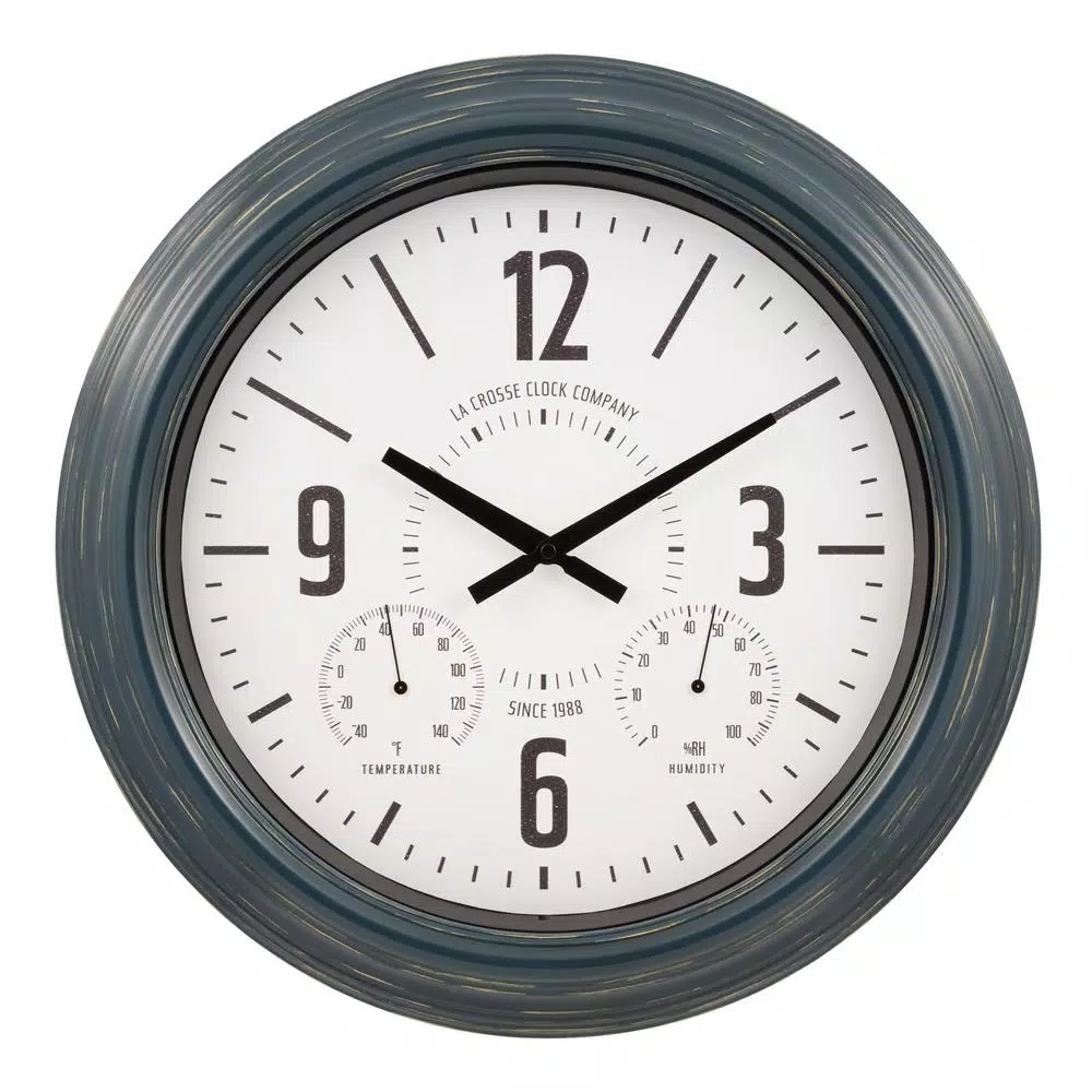 New π₯ Wall Clocks La Crosse Technology 18 In. Hamilton Indoor/Outdoor Metal Analog Quartz Clock π