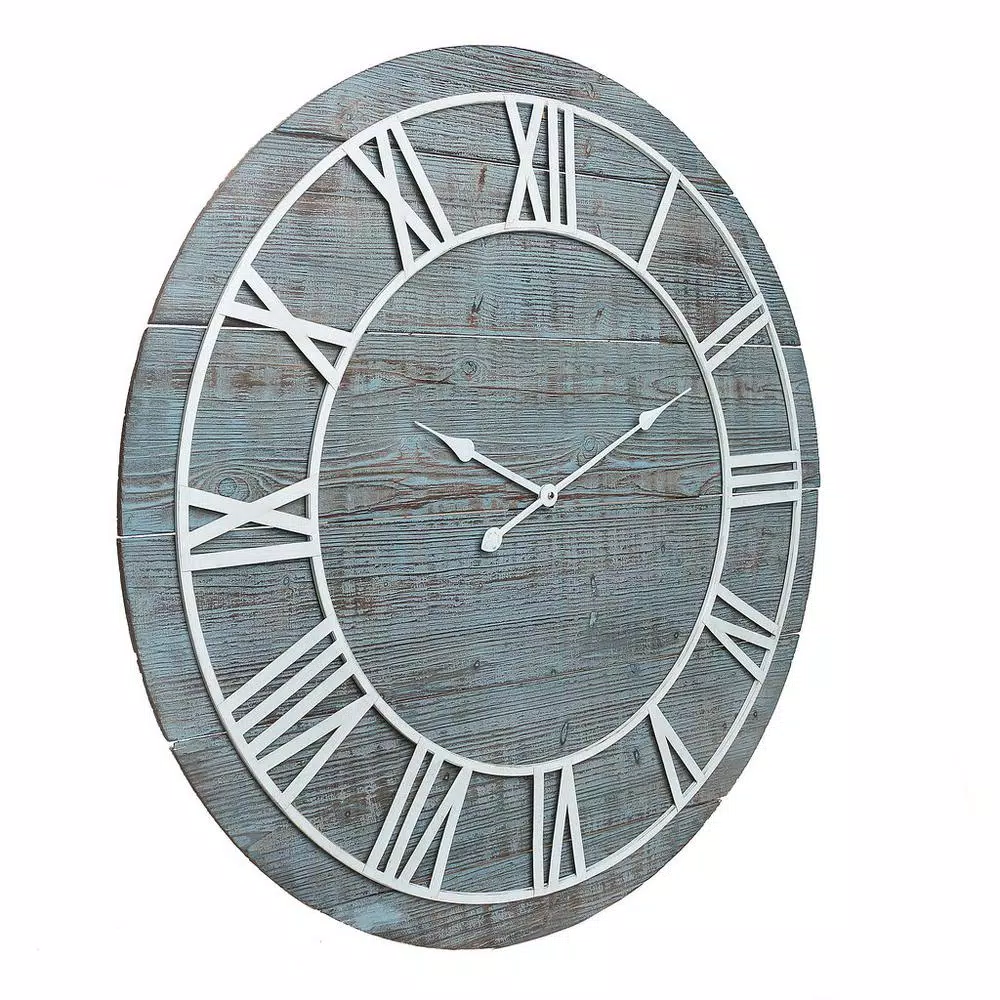 Top 10 ๐ Wall Clocks Pinnacle Wood Plank Frameless Washed Gray Wall Clock ๐คฉ - Image 3
