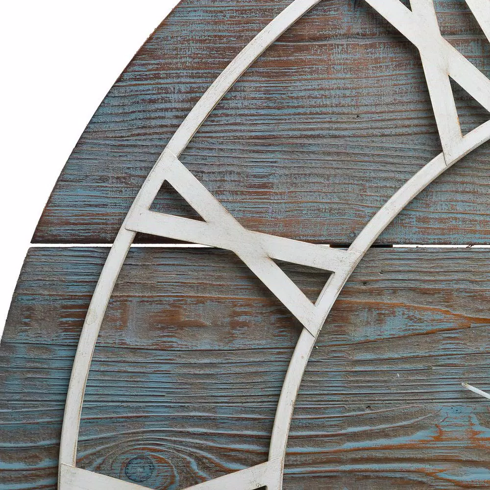 Top 10 ๐ Wall Clocks Pinnacle Wood Plank Frameless Washed Gray Wall Clock ๐คฉ - Image 4