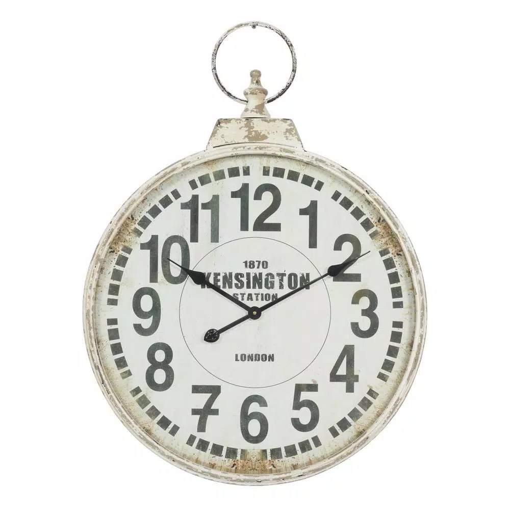 Hot Sale π₯° Wall Clocks LITTON LANE 32 In. X 24 In. London Inspired Antique Round Wall Clock π₯